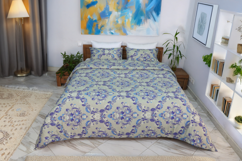 Housse couette imprimée Venus+ Taies d'oreillers  -Doux & Antiallergique // Collection la Voie Lactée