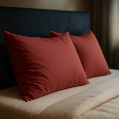 Housse Couette Orange Brique + Taies d'oreillers Offertes  -Doux & Antiallergique -