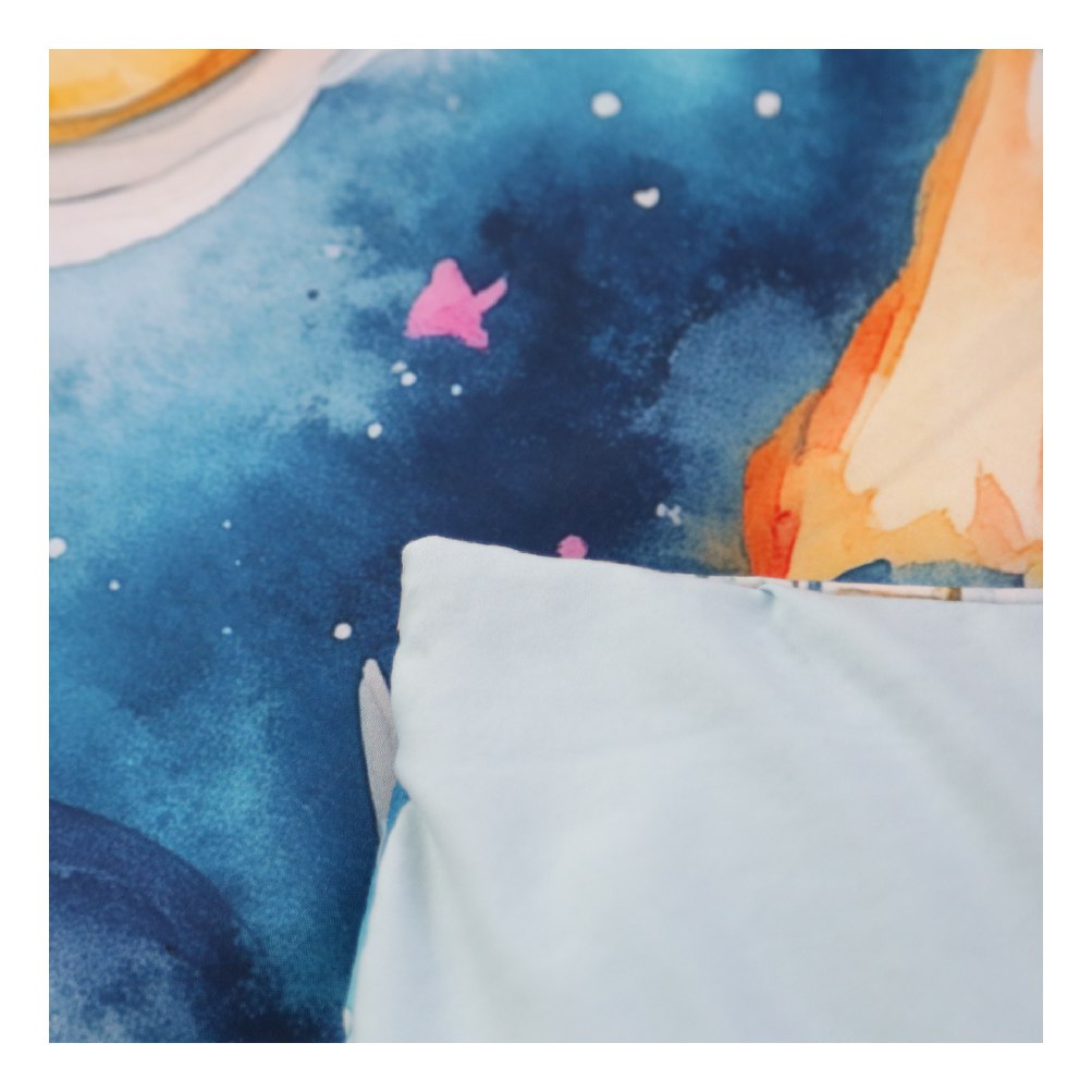🛏️ Housse de Couette Enfant Ciel & Cosmos – Réversible une place 160x220 cm