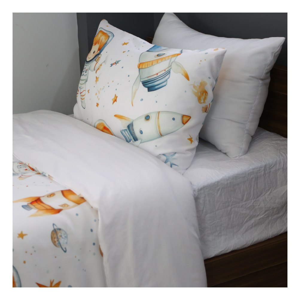 🛏️ Housse de Couette Enfant Mission Dodo – Réversible une place 160x220 cm