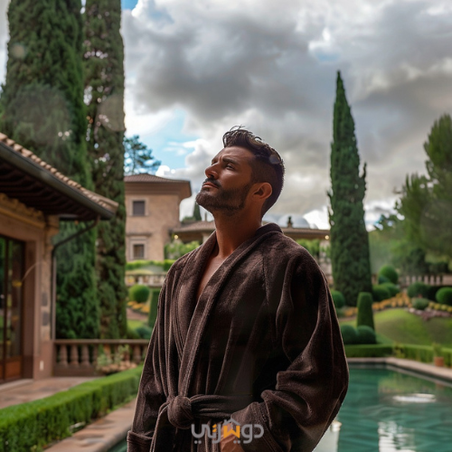 Peignoir marron hot sale