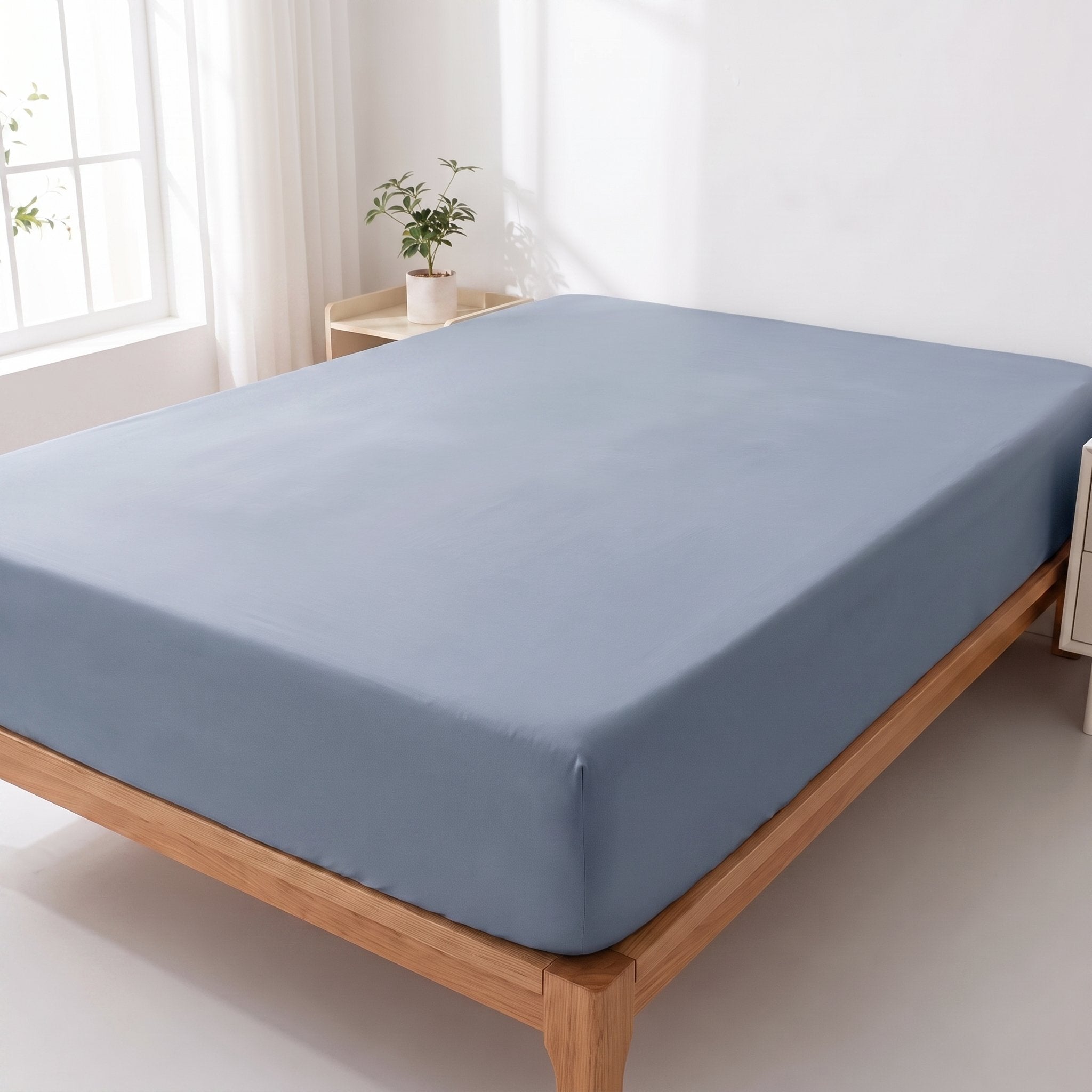 Drap-housse uni microfibre – vue 3 – Dwirty