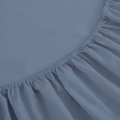 Drap Housse Couleur Uni Bleu Jean-Microfibre- Découvrez le Luxe Absolu