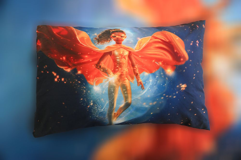 Housse de couette Fille "Gardienne de la nuit" + 1TO - 1 Place (160x220 cm) - Collection "Galaxie des Héros" - Couette & Housse de Couette Dwirty Maroc