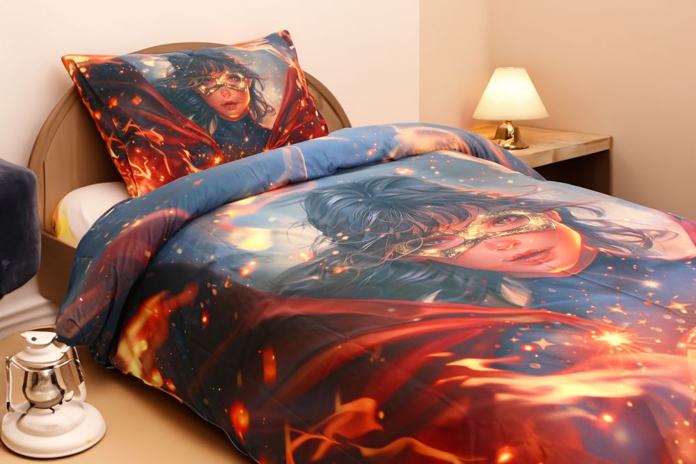 Housse de couette "Gardienne de la Flamme" + 1TO - 1 Place (160x220cm) - Couette & Housse de Couette Dwirty Maroc