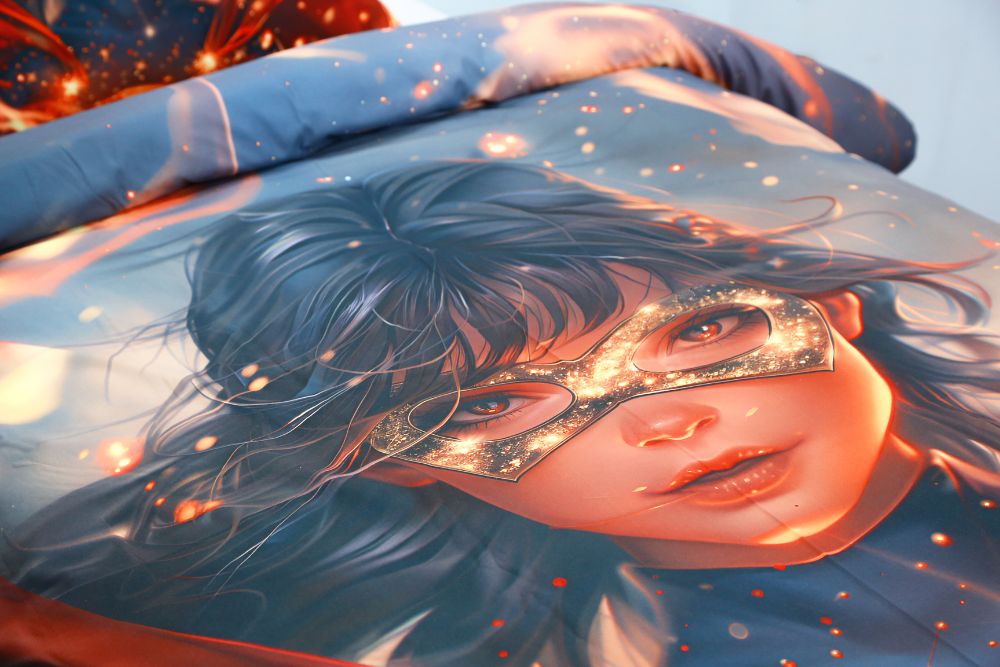 Housse de couette "Gardienne de la Flamme" + 1TO - 1 Place (160x220cm) - Couette & Housse de Couette Dwirty Maroc