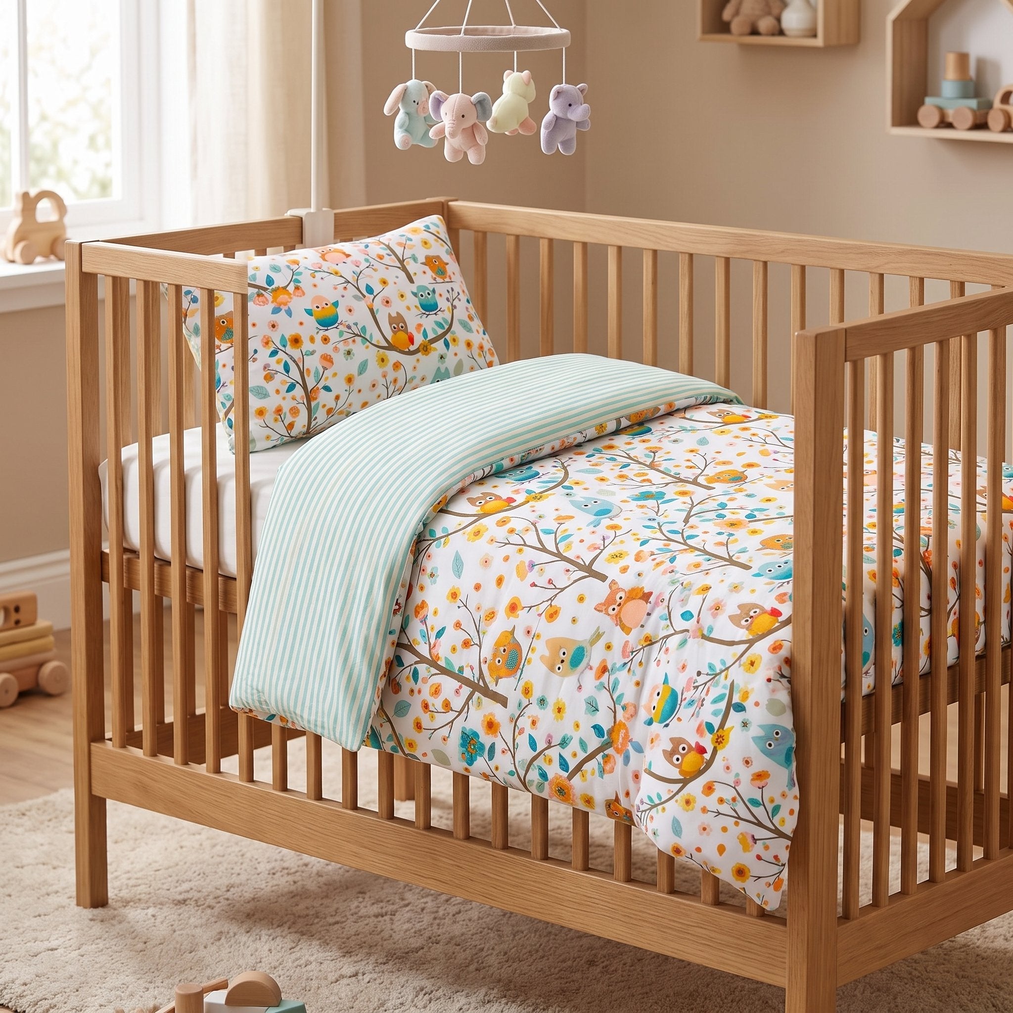 Housse de couette bébé Bosquet Enchanté 115×130 + taie