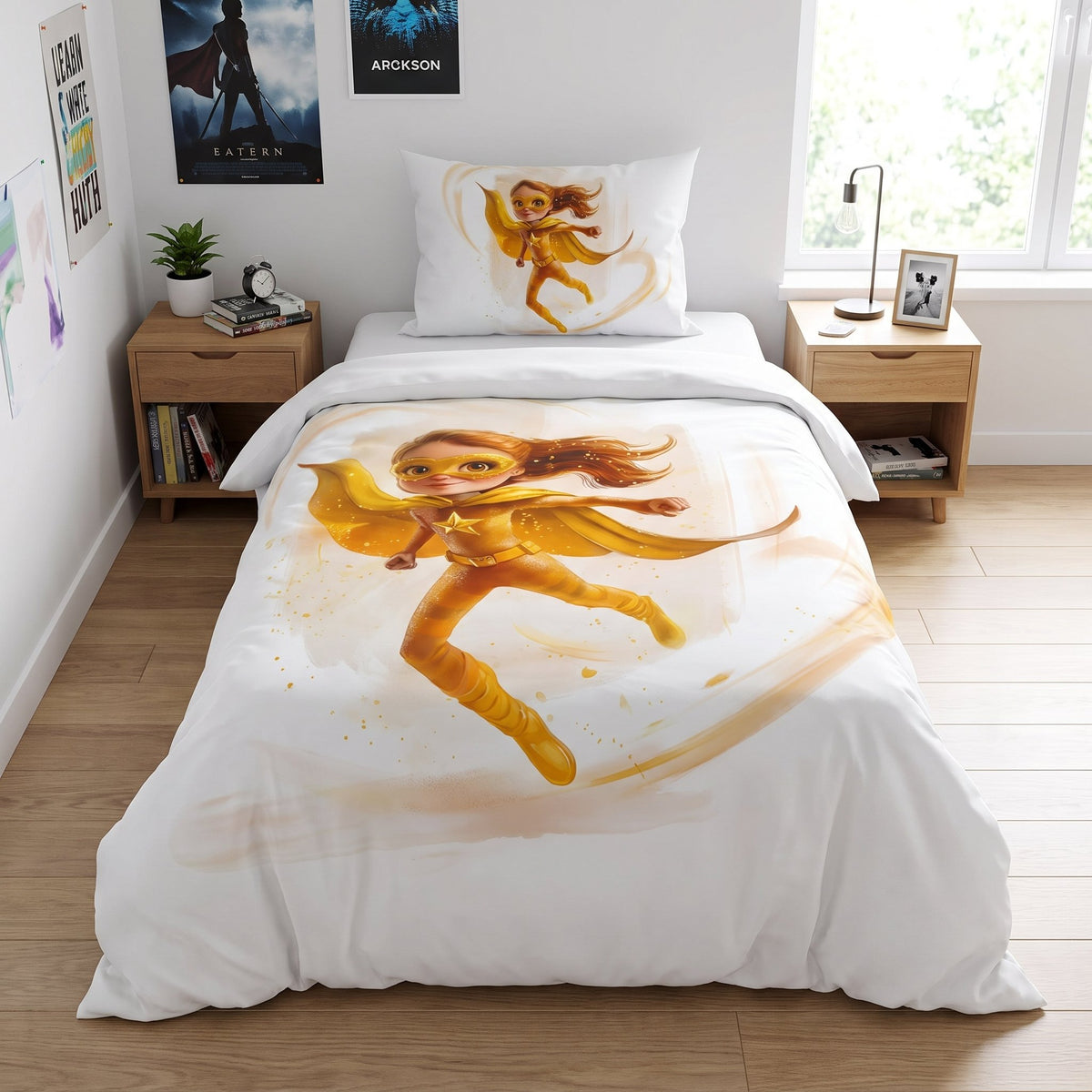 Housse de couette enfant Aura d’Or 160×220 + taie offerte