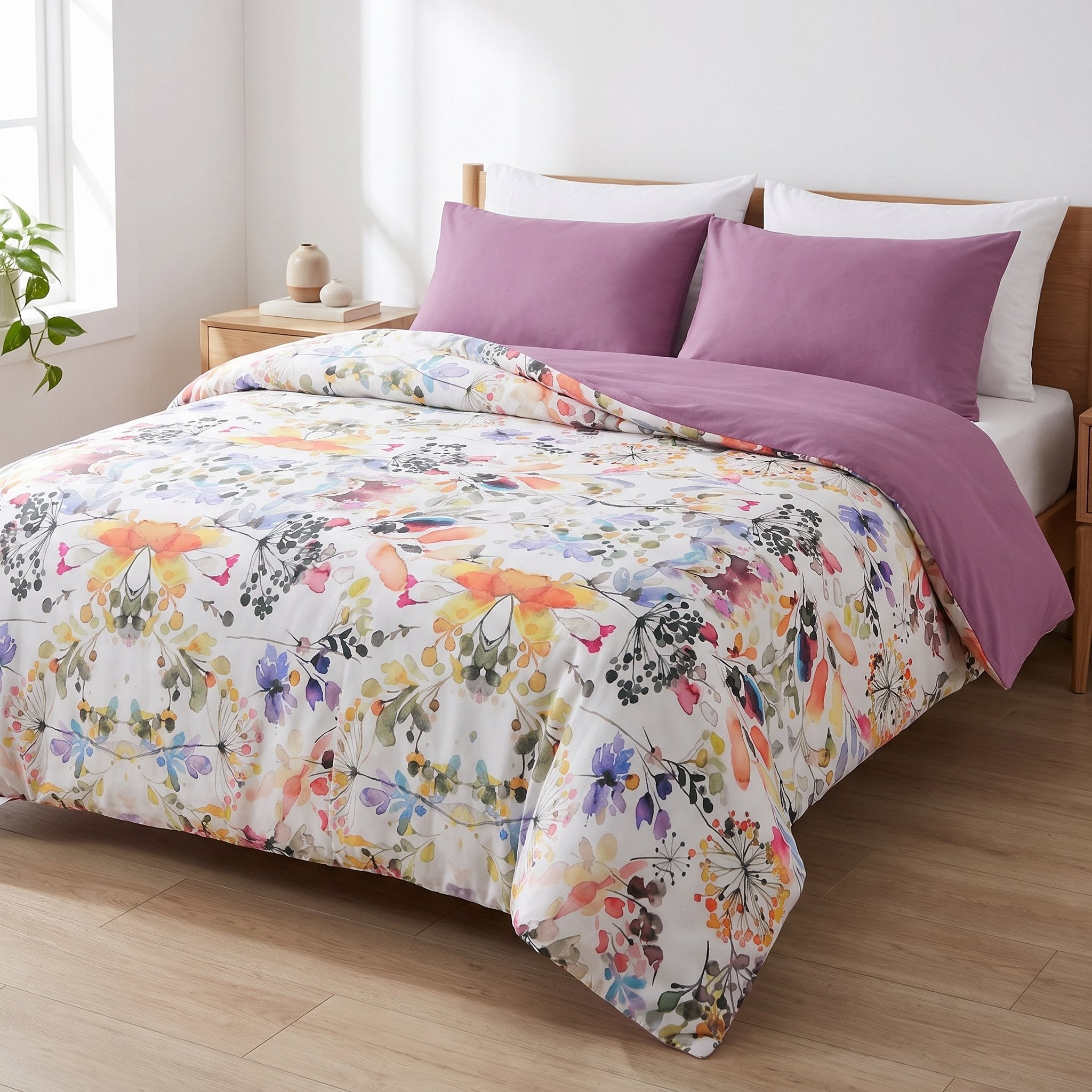Housse de couette double face Jardin Secret