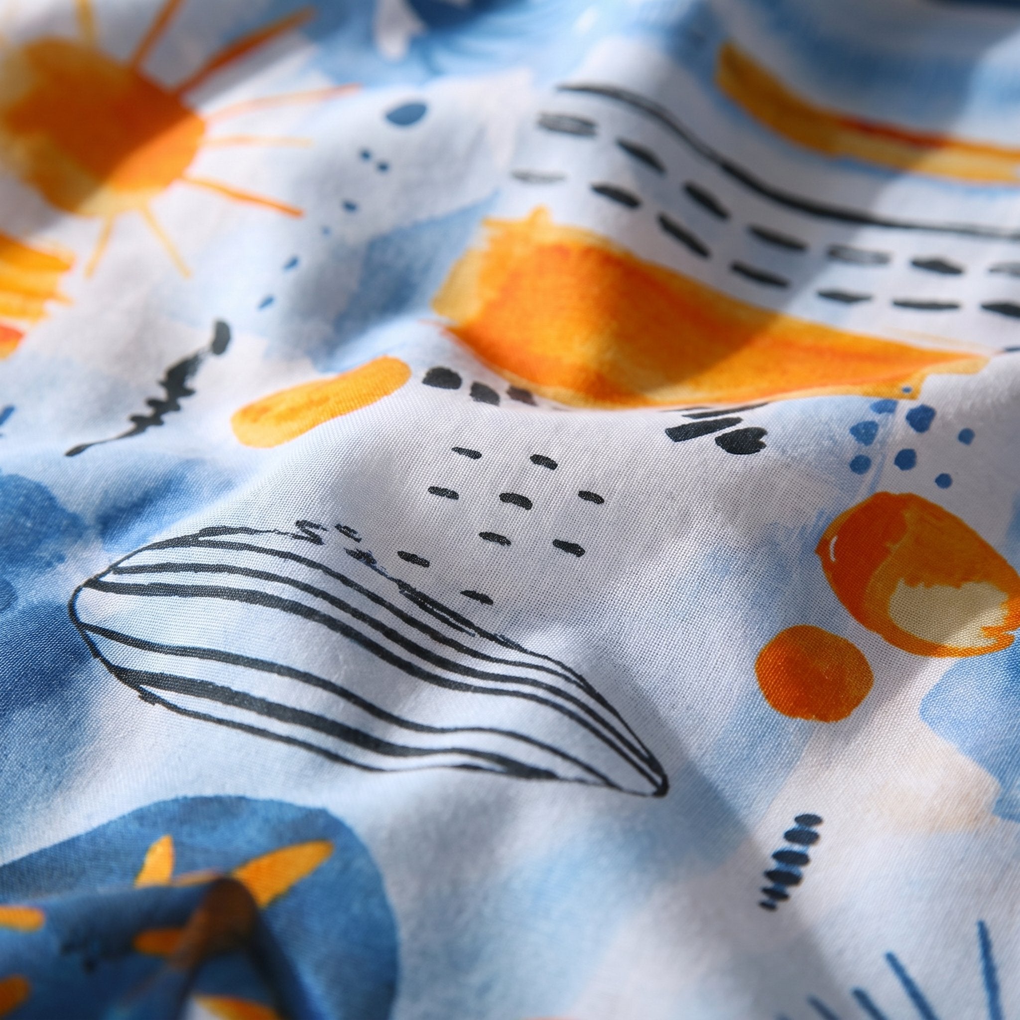 Housse de couette double face Onde Aquatique