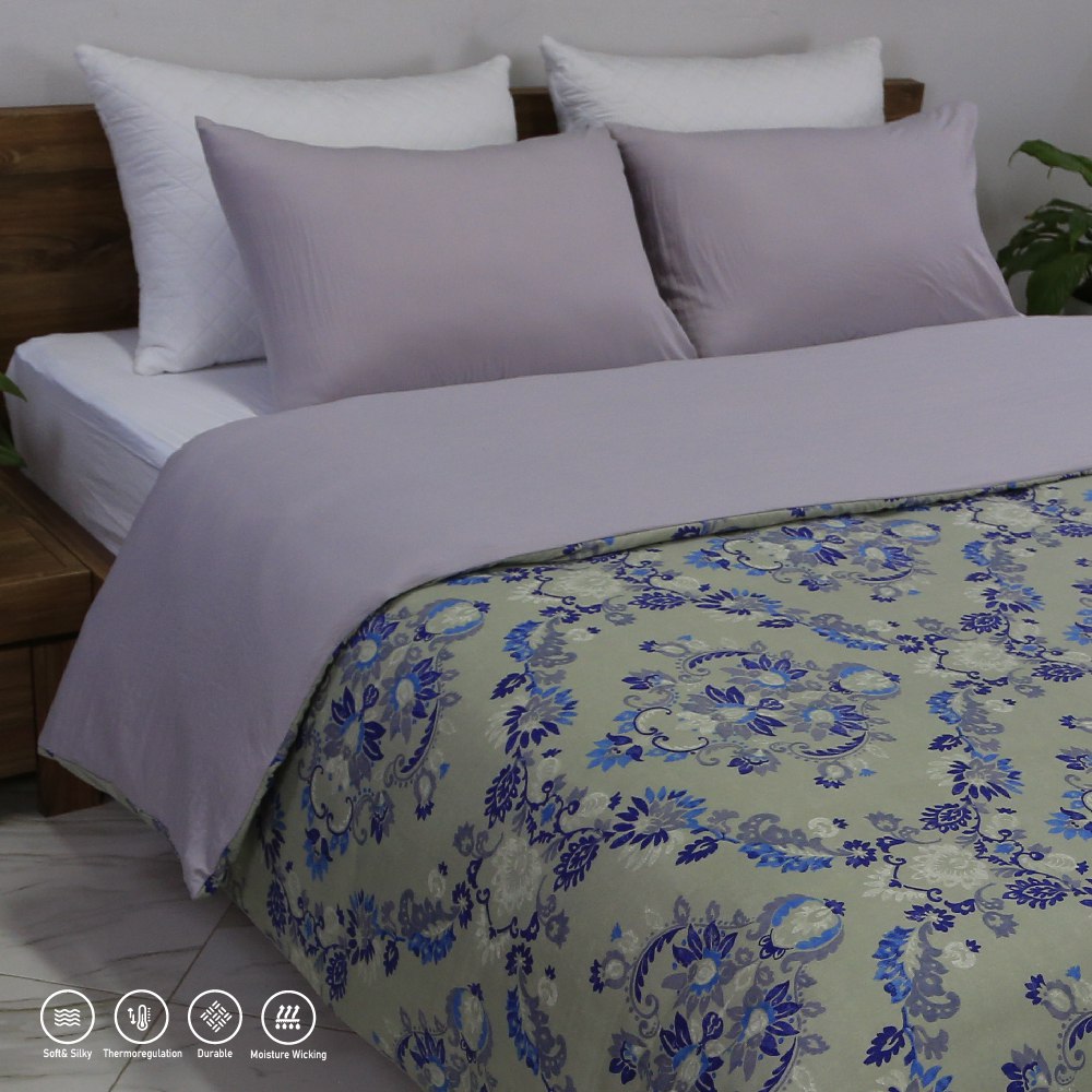 Housse de Couette Double Face "Venus"  -Doux & Antiallergique - + Taie d'oreiller Offert //