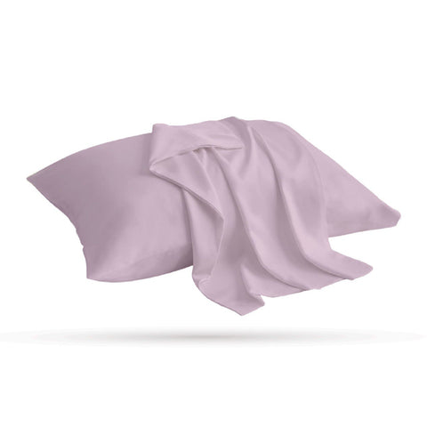 2 Taies d'oreiller Uni Rose Doux & Antiallergique 50x70cm // offre 2024