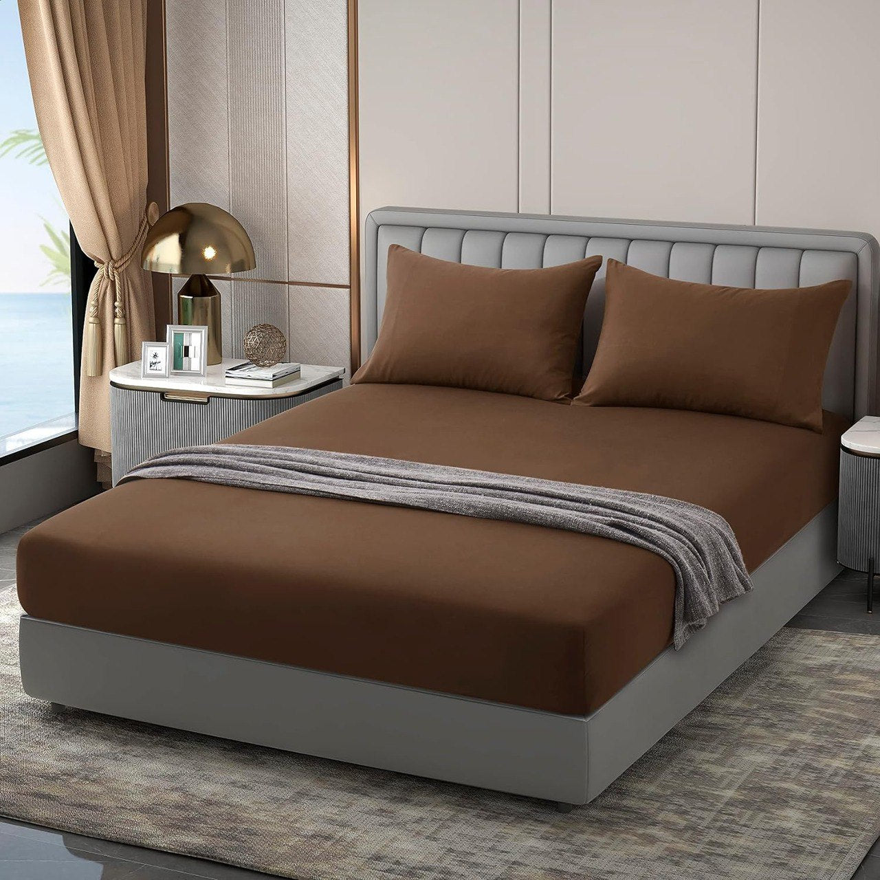 Rehaussez l'aspect de votre chambre en utilisant notre collection de linge de lit de qualité supérieure.