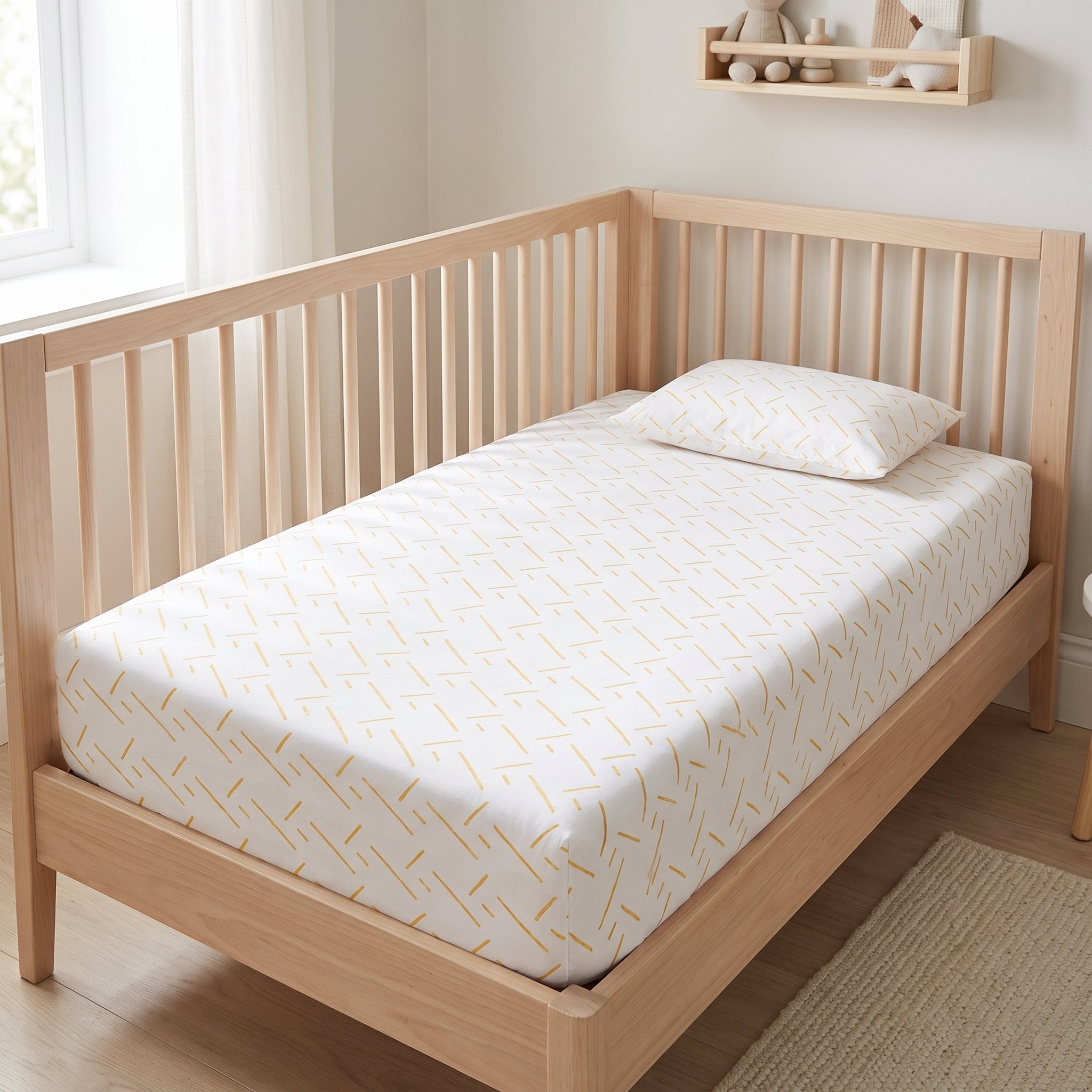 Set draps bébé Jeux de Couleurs (drap-housse + taie, 2ème offert)