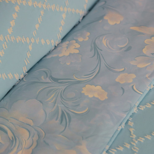 Housse de Couette Double Face Jacquard Diamond Bleu – Élégance & Douceur  // Collection Spéciale Mariage