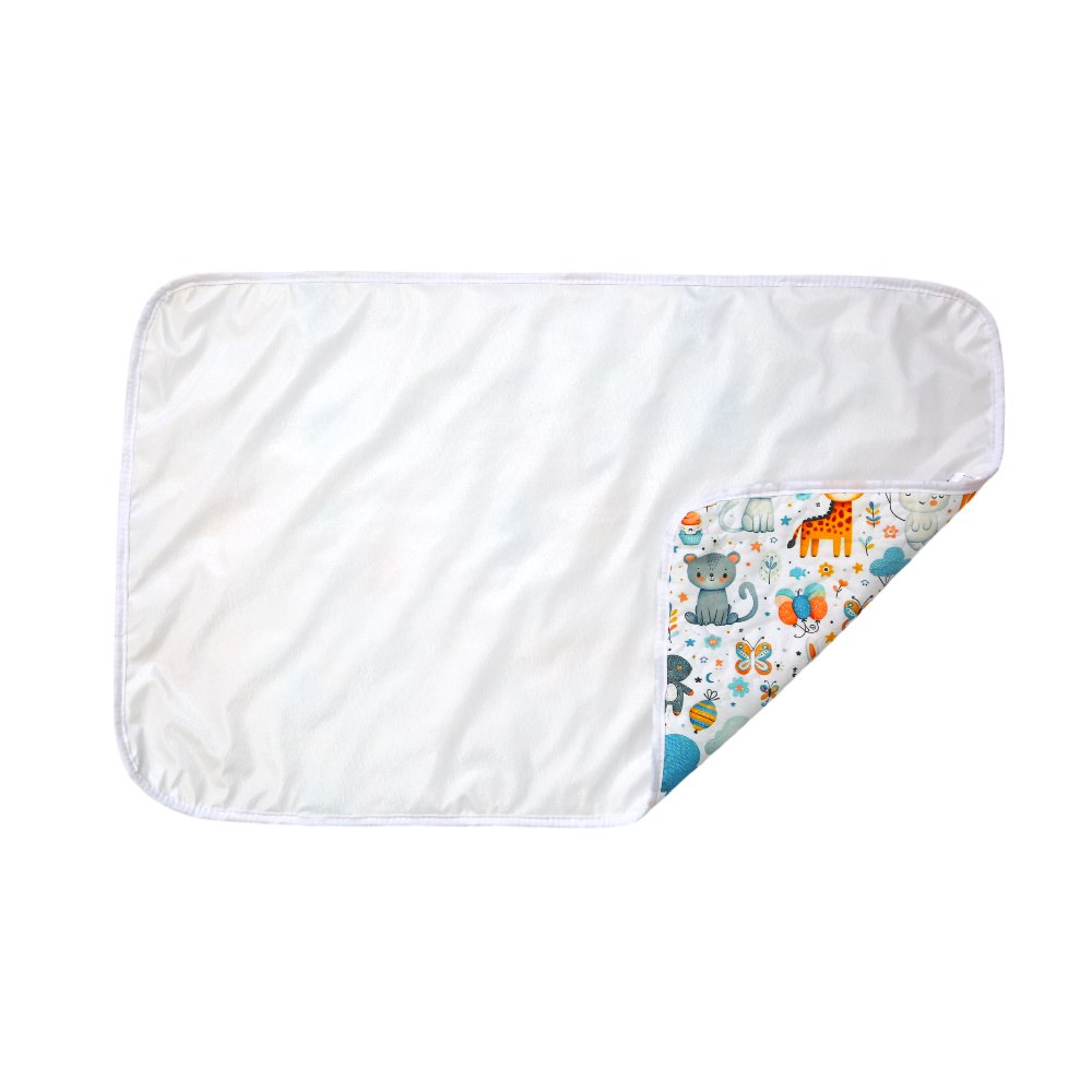 Tapis à Langer Bébé Imperméable Jungel en fête 50x80 cm - Microfibre Douce