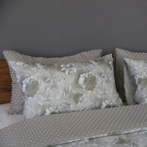 Housse de Couette Double Face Jacquard Ball Bleu – Élégance & Douceur  // Collection Spéciale Mariage