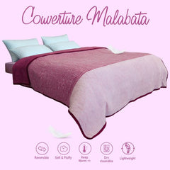 🌟Couverture Malabata Uni Rose -Doux & chaude (C°++) 🌟