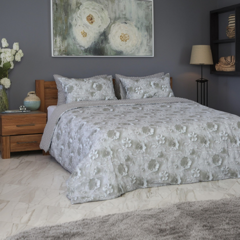 Housse de Couette Double Face Jacquard Ball Bleu – Élégance & Douceur  // Collection Spéciale Mariage