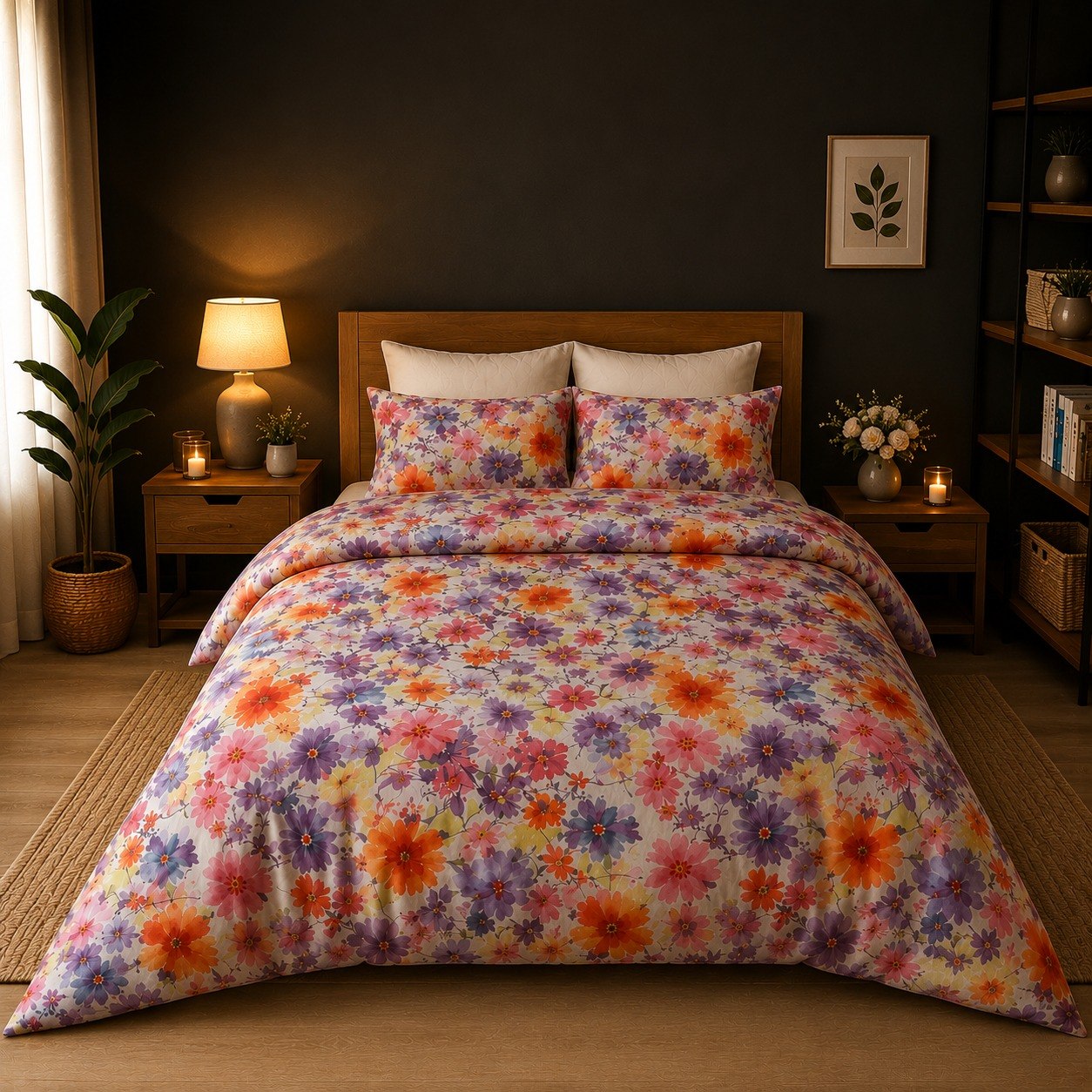 Housse de Couette "Saturn"  -Doux & Antiallergique - + Taie d'oreiller Offert