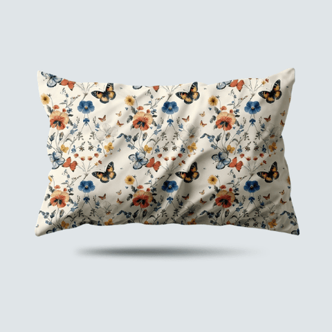 2 Taies d’Oreiller Fleuries Papillons – Douceur Microfibre 50x70 cm - Dwirty Maroc