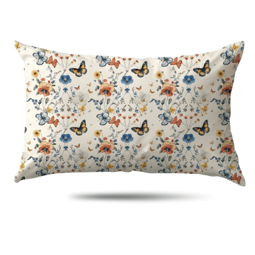 2 Taies d’Oreiller Fleuries Papillons – Douceur Microfibre 50x70 cm - Dwirty Maroc