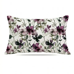 2 Taies d’Oreiller Jardin Mauve – Style Artistique Moderne 50x70 cm - Taies et protections d'oreiller Dwirty Maroc