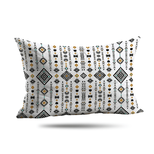 2 Taies d’Oreiller Motif Aztec– Esprit Ethnique Chic 50x70 cm - Dwirty Maroc