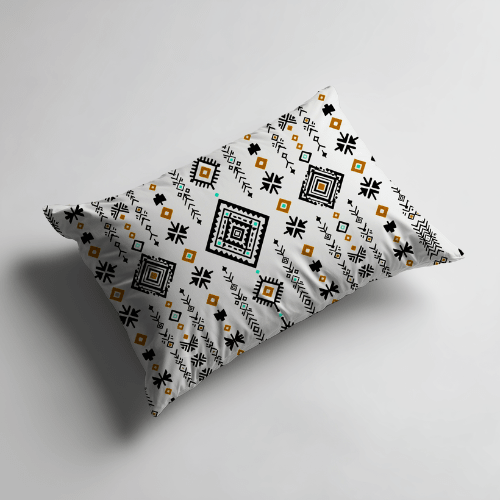 2 Taies d’Oreiller Motif Aztec– Esprit Ethnique Chic 50x70 cm - Dwirty Maroc