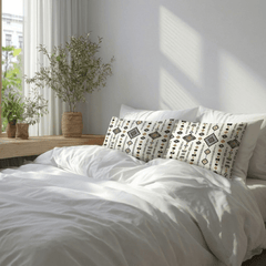 2 Taies d’Oreiller Motif Aztec– Esprit Ethnique Chic 50x70 cm - Dwirty Maroc