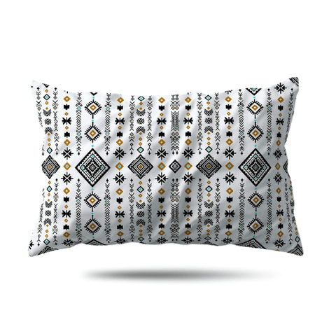 2 Taies d’Oreiller Motif Aztec– Esprit Ethnique Chic 50x70 cm - Dwirty Maroc