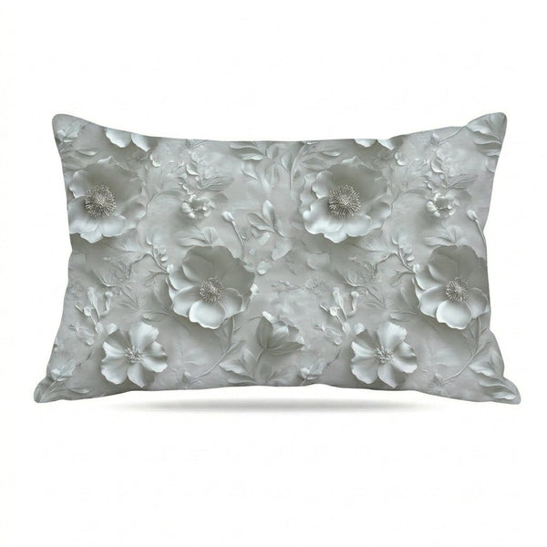 2 Taies d’Oreiller Silver Blossom – Style Artistique Moderne 50x70 cm - Taies et protections d'oreiller Dwirty Maroc