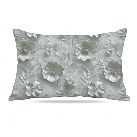2 Taies d’Oreiller Silver Blossom – Style Artistique Moderne 50x70 cm - Taies et protections d'oreiller Dwirty Maroc