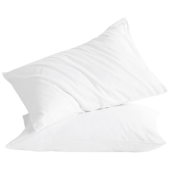 2 Taies d'oreiller Uni Blanche 50 x70 cm // Doux & Antiallérgique - Taies et protections d'oreiller Dwirty Maroc
