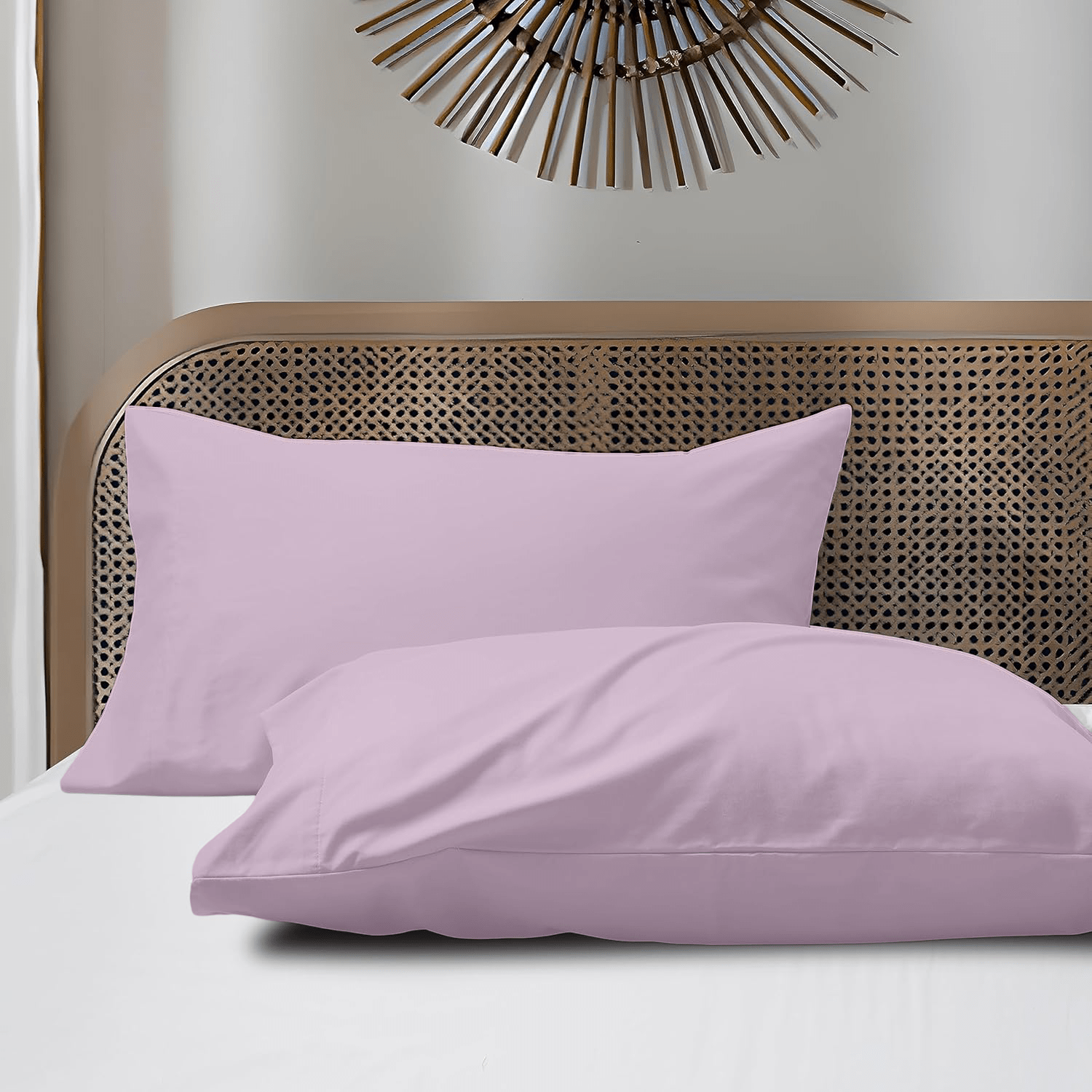 2 Taies d'oreiller Uni Rose 50 x70 cm // Doux & Antiallérgique - Taies et protections d'oreiller Dwirty Maroc