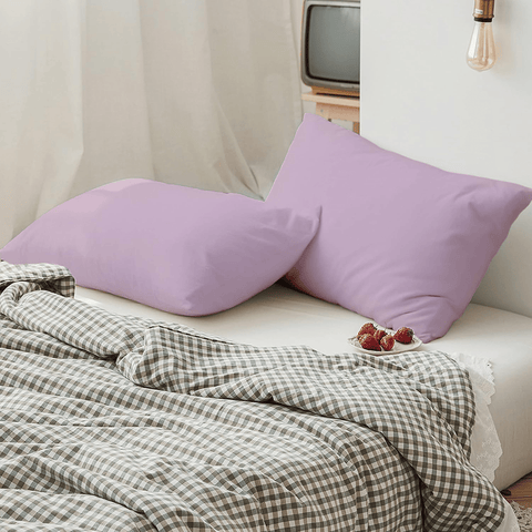 2 Taies d'oreiller Uni Rose 50 x70 cm // Doux & Antiallérgique - Taies et protections d'oreiller Dwirty Maroc