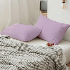 2 Taies d'oreiller Uni Rose 50 x70 cm // Doux & Antiallérgique - Taies et protections d'oreiller Dwirty Maroc