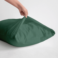 2 Taies d'oreiller Uni Vert Foncé Doux & Antiallergique 50x70cm - Taies et protections d'oreiller Dwirty Maroc