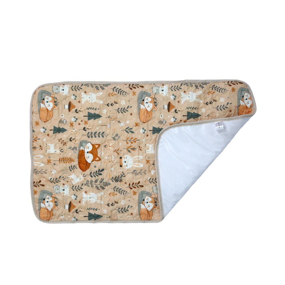 Tapis à Langer Bébé Imperméable Sommeil Renardé 50x80 cm - Microfibre Douce