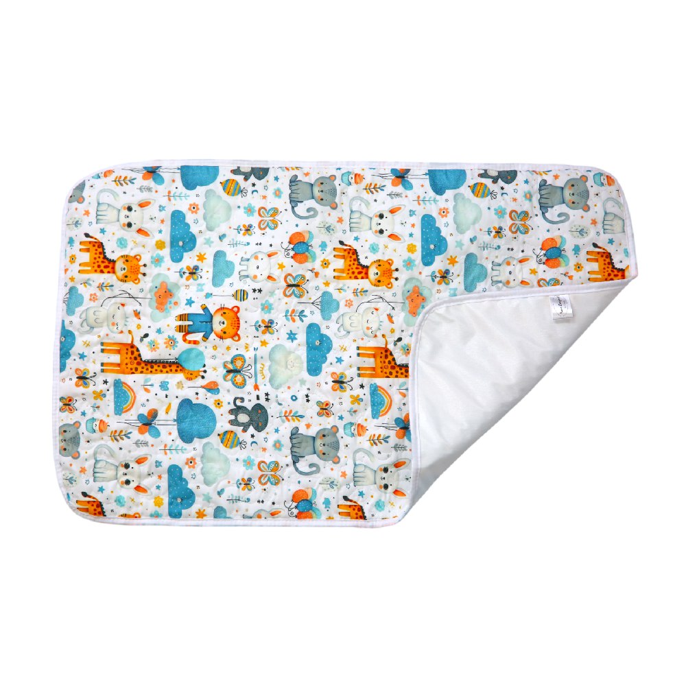 Tapis à Langer Bébé Imperméable Jungel en fête 50x80 cm - Microfibre Douce