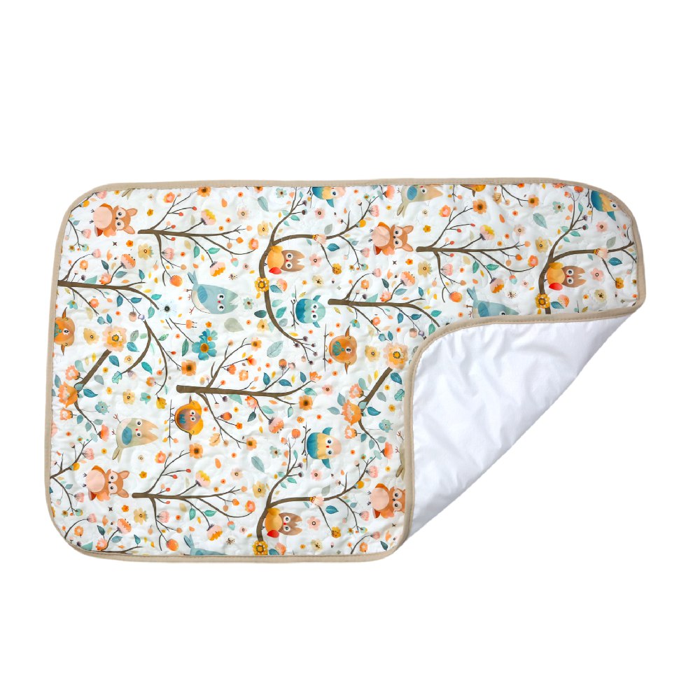 Tapis à Langer Bébé Imperméable Bosquet Enchanté 50x80 cm - Microfibre Douce