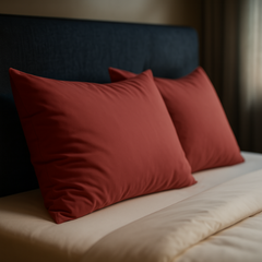 Housse Couette Orange Brique + Taies d'oreillers Offerts