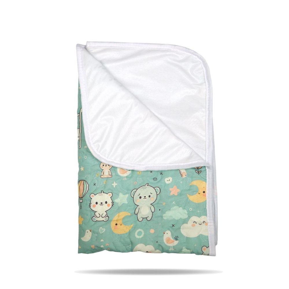 Tapis à Langer Bébé Imperméable Pas d'Ourson 50x80 cm - Microfibre Douce