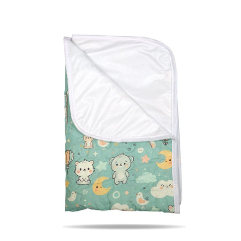 Tapis à Langer Bébé Imperméable Pas d'Ourson 50x80 cm - Microfibre Douce