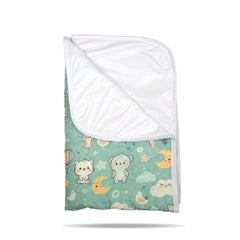 Tapis à Langer Bébé Imperméable Pas d'Ourson 50x80 cm - Microfibre Douce