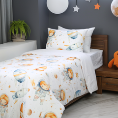 🛏️ Housse de Couette Enfant Mission Dodo – Réversible une place 160x220 cm