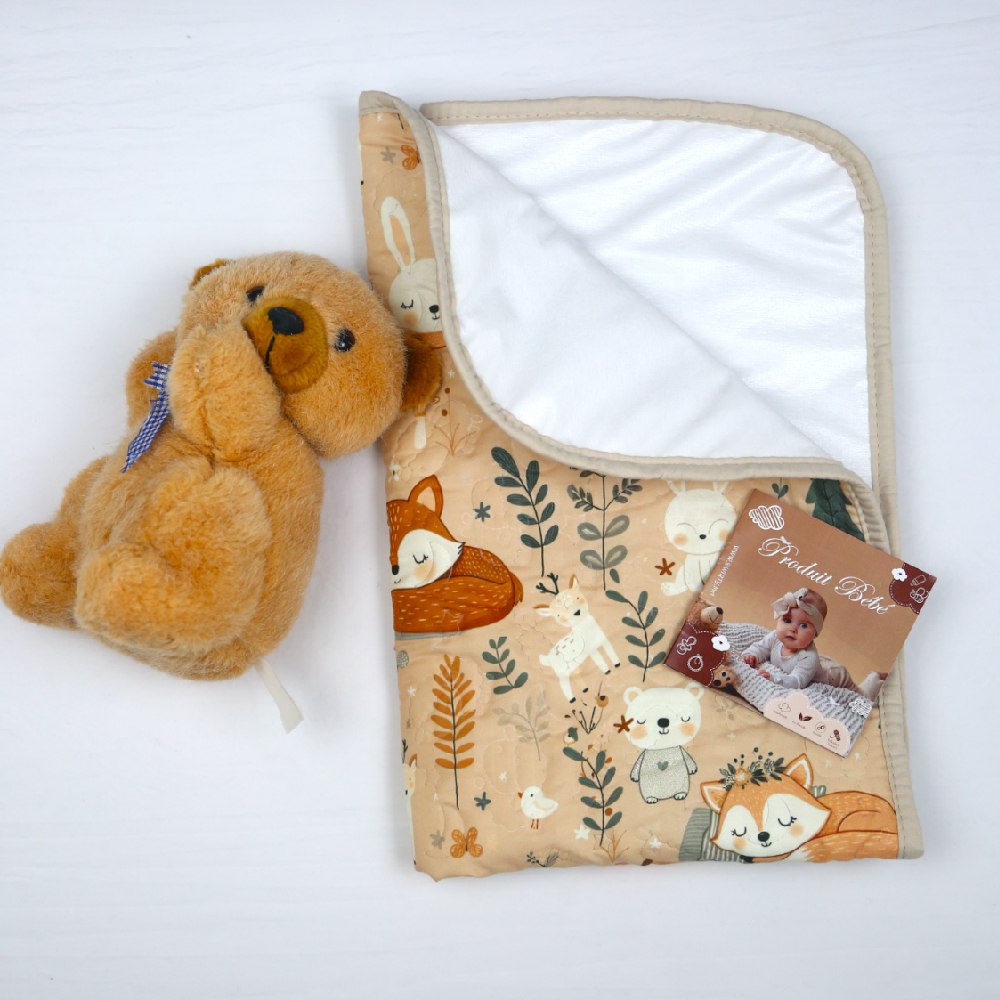 Tapis à Langer Bébé Imperméable Sommeil Renardé 50x80 cm - Microfibre Douce