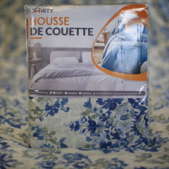 Housse couette imprimée URANUS + Taies d'oreillers  -Doux & Antiallergique - // Collection la Voie Lactée