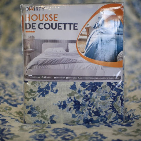 Housse de Couette Double Face 'Uranus'  -Doux & Antiallergique - + Taie d'oreiller Offert