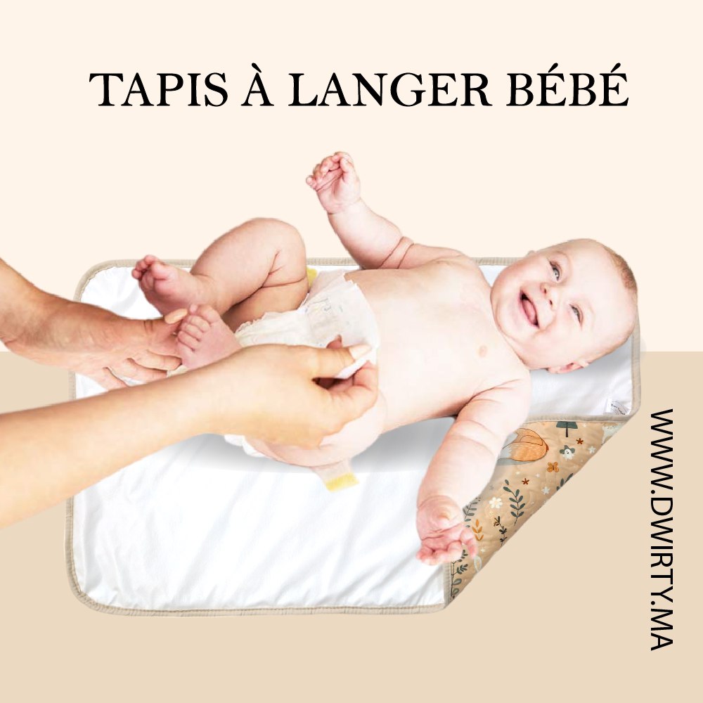 Tapis à Langer Bébé Imperméable Sommeil Renardé 50x80 cm - Microfibre Douce